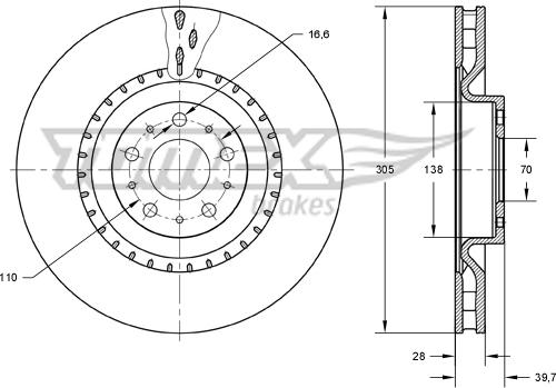 TOMEX brakes TX 73-74 - Bremžu diski ps1.lv