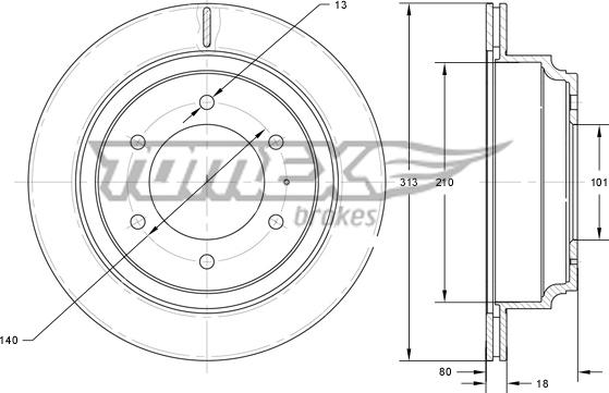 TOMEX brakes TX 73-70 - Bremžu diski ps1.lv