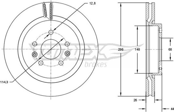 TOMEX brakes TX 72-99 - Bremžu diski ps1.lv