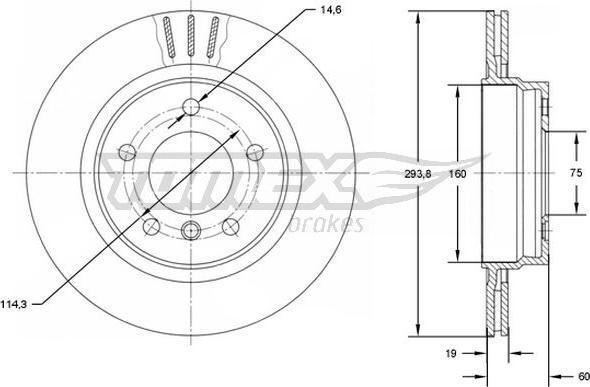 TOMEX brakes TX 72-90 - Bremžu diski ps1.lv