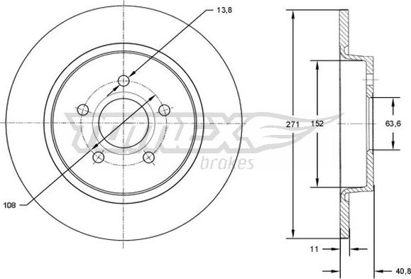 TOMEX brakes TX 72-98 - Bremžu diski ps1.lv