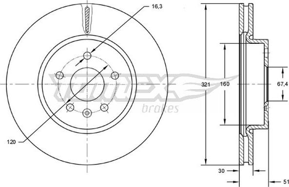 TOMEX brakes TX 72-55 - Bremžu diski ps1.lv