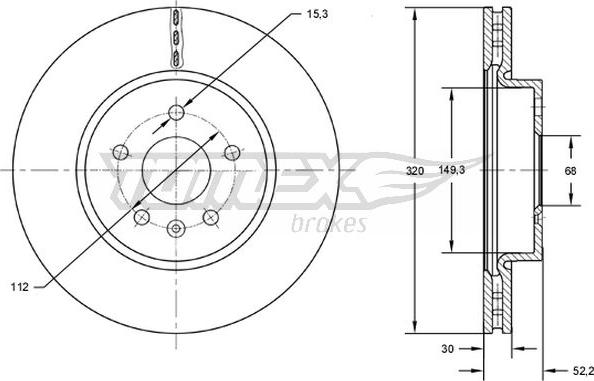 TOMEX brakes TX 72-56 - Bremžu diski ps1.lv