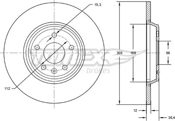 TOMEX brakes TX 72-50 - Bremžu diski ps1.lv