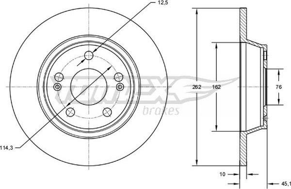 TOMEX brakes TX 72-58 - Bremžu diski ps1.lv