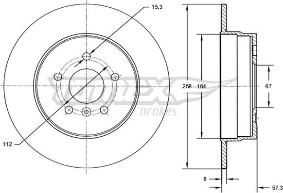 TOMEX brakes TX 72-68 - Bremžu diski ps1.lv