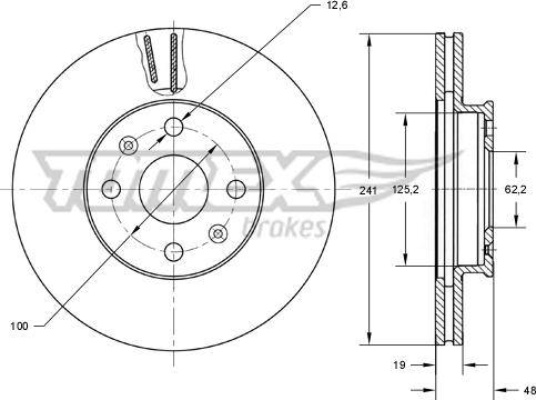 TOMEX brakes TX 72-15 - Bremžu diski ps1.lv