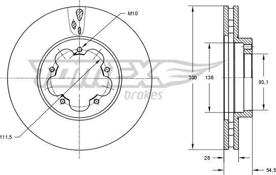 TOMEX brakes TX 72-13 - Bremžu diski ps1.lv