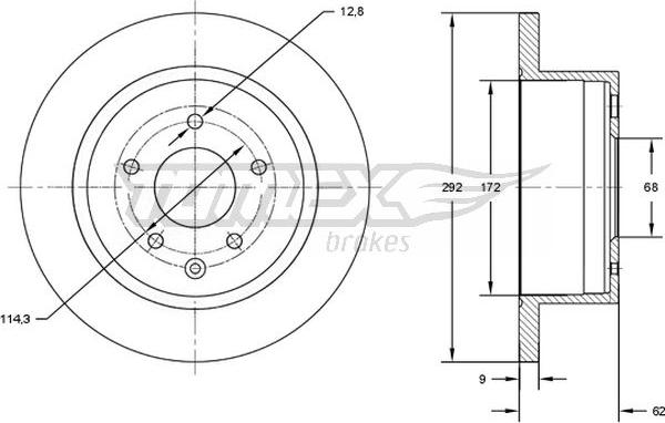 TOMEX brakes TX 72-89 - Bremžu diski ps1.lv