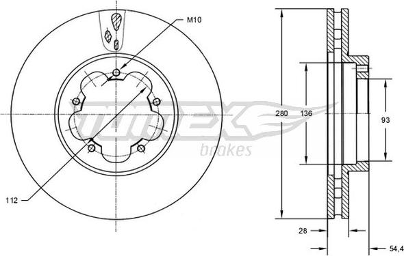 TOMEX brakes TX 72-84 - Bremžu diski ps1.lv