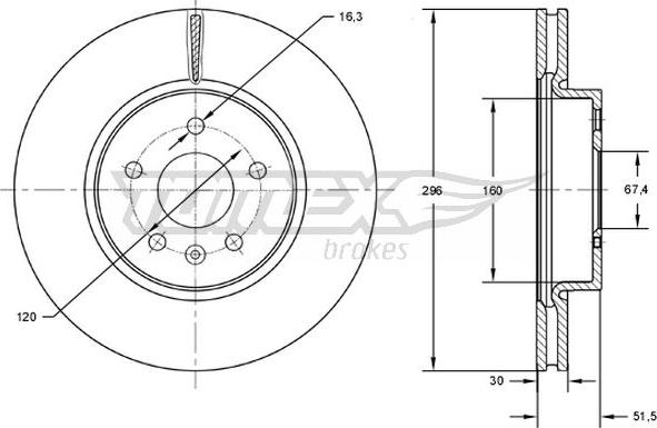 TOMEX brakes TX 72-88 - Bremžu diski ps1.lv