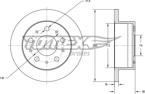 TOMEX brakes TX 72-35 - Bremžu diski ps1.lv