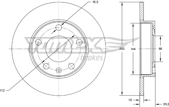 TOMEX brakes TX 72-26 - Bremžu diski ps1.lv