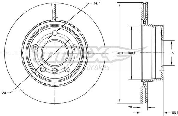 TOMEX brakes TX 72-72 - Bremžu diski ps1.lv