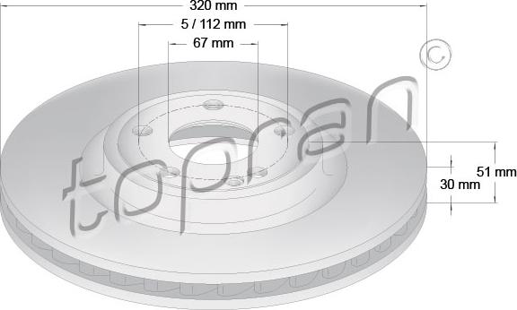 Topran 408 930 - Bremžu diski ps1.lv