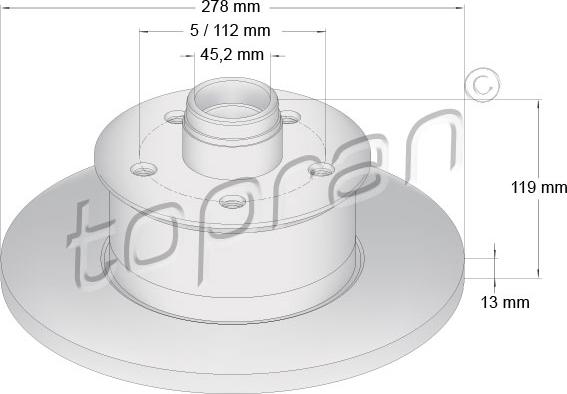 Topran 103 263 - Bremžu diski ps1.lv