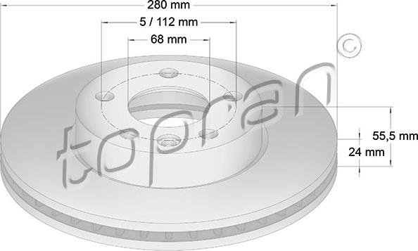 Topran 107 691 - Bremžu diski ps1.lv