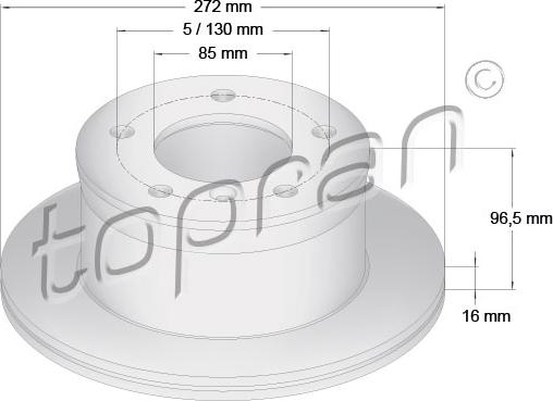 Topran 107 689 - Bremžu diski ps1.lv