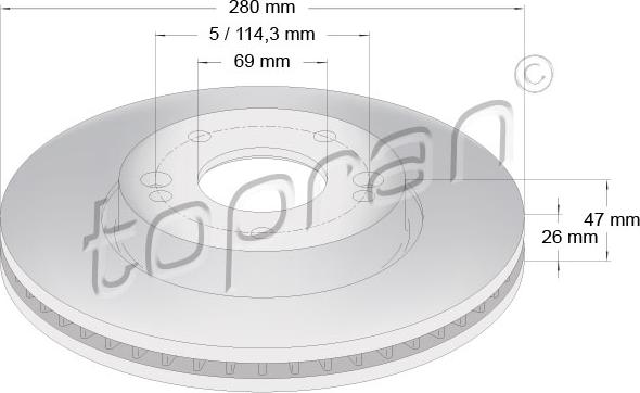 Topran 820 376 - Bremžu diski ps1.lv