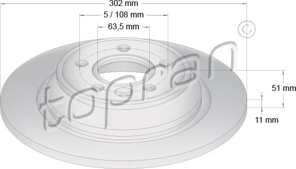 Topran 303 969 - Bremžu diski ps1.lv