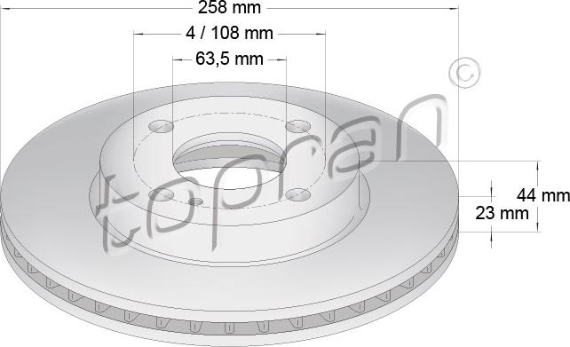 Topran 303 974 - Bremžu diski ps1.lv