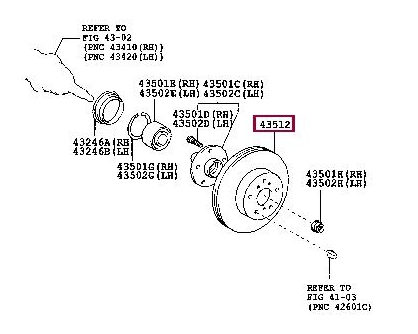 TOYOTA 43512 08040 - Bremžu diski ps1.lv