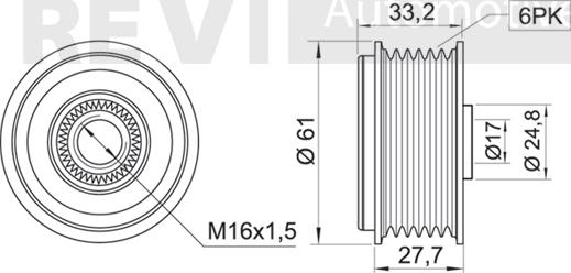 Trevi Automotive AP1041 - Piedziņas skriemelis, Ģenerators ps1.lv