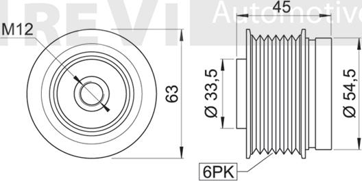 Trevi Automotive AP1080 - Piedziņas skriemelis, Ģenerators ps1.lv