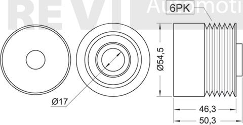 Trevi Automotive AP1039 - Piedziņas skriemelis, Ģenerators ps1.lv