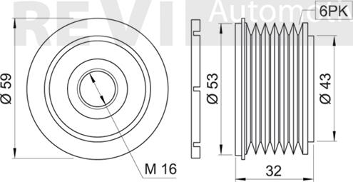 Trevi Automotive AP1038 - Piedziņas skriemelis, Ģenerators ps1.lv