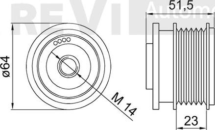 Trevi Automotive AP1191 - Piedziņas skriemelis, Ģenerators ps1.lv