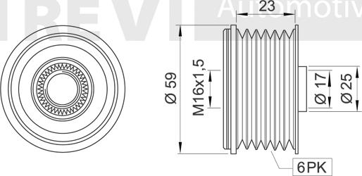 Trevi Automotive AP1168 - Piedziņas skriemelis, Ģenerators ps1.lv