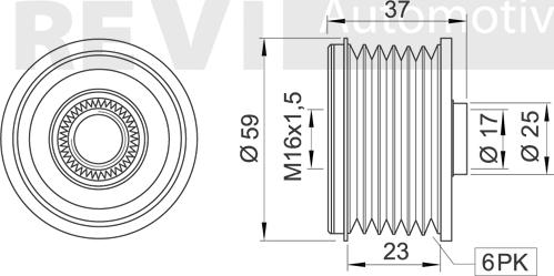 Trevi Automotive AP1167 - Piedziņas skriemelis, Ģenerators ps1.lv