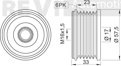 Trevi Automotive AP1186 - Piedziņas skriemelis, Ģenerators ps1.lv