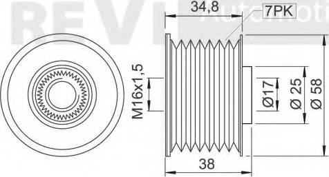 Trevi Automotive AP1183 - Piedziņas skriemelis, Ģenerators ps1.lv