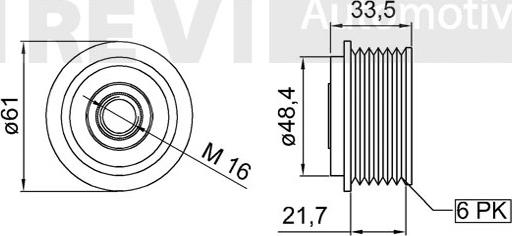 Trevi Automotive AP1136 - Piedziņas skriemelis, Ģenerators ps1.lv