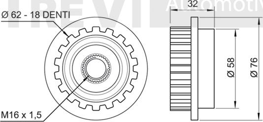 Trevi Automotive AP1137 - Piedziņas skriemelis, Ģenerators ps1.lv