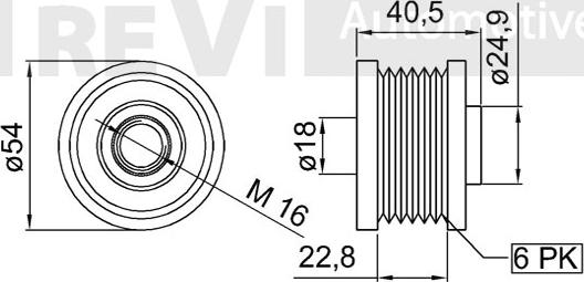 Trevi Automotive AP1121 - Piedziņas skriemelis, Ģenerators ps1.lv