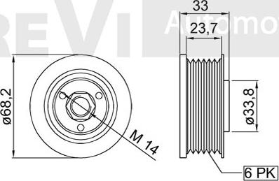 Trevi Automotive AP1174 - Piedziņas skriemelis, Ģenerators ps1.lv