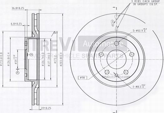 Trevi Automotive BD1094 - Bremžu diski ps1.lv