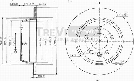 Trevi Automotive BD1027 - Bremžu diski ps1.lv