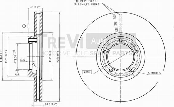 Trevi Automotive BD1112 - Bremžu diski ps1.lv