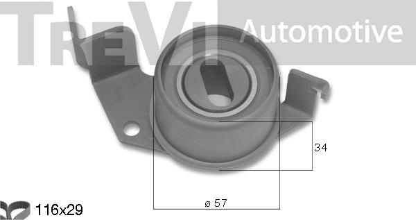 Trevi Automotive KD1499 - Zobsiksnas komplekts ps1.lv