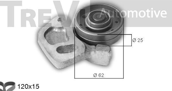 Trevi Automotive KD1441 - Zobsiksnas komplekts ps1.lv