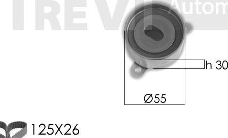 Trevi Automotive KD1455 - Zobsiksnas komplekts ps1.lv