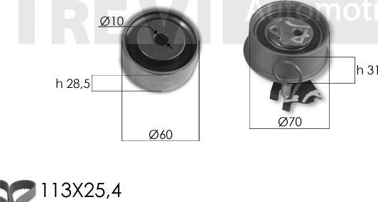 Trevi Automotive KD1456 - Zobsiksnas komplekts ps1.lv