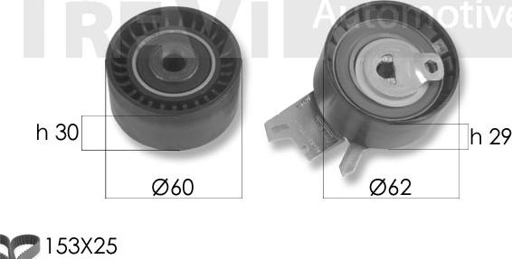 Trevi Automotive KD1451 - Zobsiksnas komplekts ps1.lv