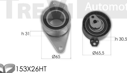 Trevi Automotive KD1461 - Zobsiksnas komplekts ps1.lv