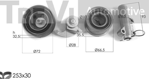 Trevi Automotive KD1462 - Zobsiksnas komplekts ps1.lv