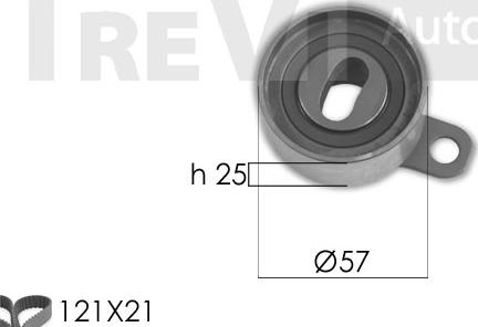 Trevi Automotive KD1404 - Zobsiksnas komplekts ps1.lv